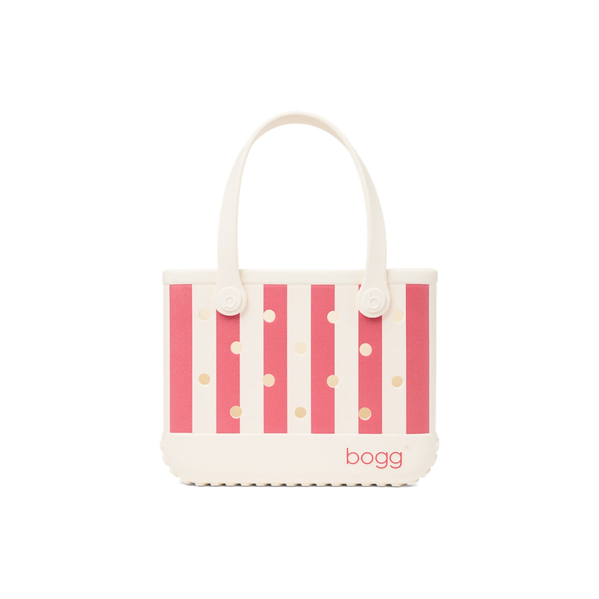 Bitty Bogg Bag Capri Coral Stripe Quick Dry Beach Storage Tote Durable Easy Clean with Non Slip Bottom for Water Sports Travel Organizer Vacation Essentials for Women