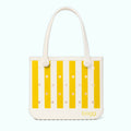 Baby Bogg Bag Limoncello Yellow Stripe Large Capacity Beach Carryall Washable Large Capacity with Non Slip Bottom for Camping Trips Travel Organizer Vacation Essentials for Women
