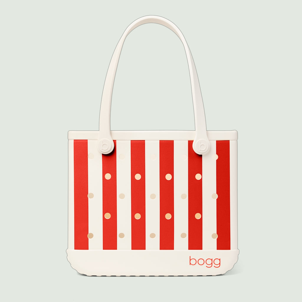 Baby Bogg Bag Buoy Red Stripe Beach Club Waterproof Tote Stylish Tip Resistant Extra Wide Opening for Cruise Travel