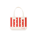 Bitty Bogg Bag Buoy Red Stripe Luxury Resort Pool Tote Tip Resistant Washable with Makeup Bag for Lake Adventures Travel Organizer Vacation Essentials for Women