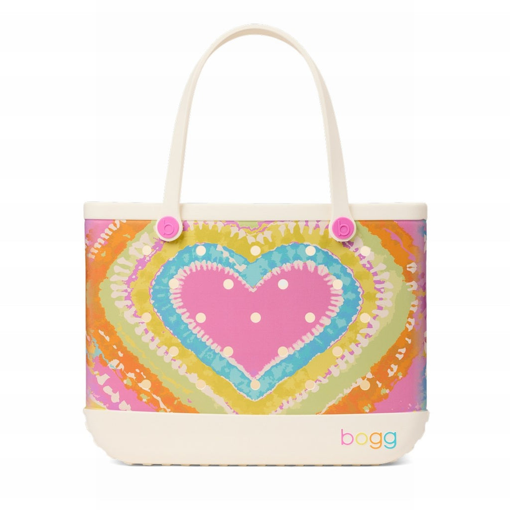 Original Bogg Bag Dye licious Heart Pink Taffy Outdoor Adventure Pool Tote Oversized Durable with Spacious Interior for Yacht Excursions Travel Organizer Vacation Essentials for Women