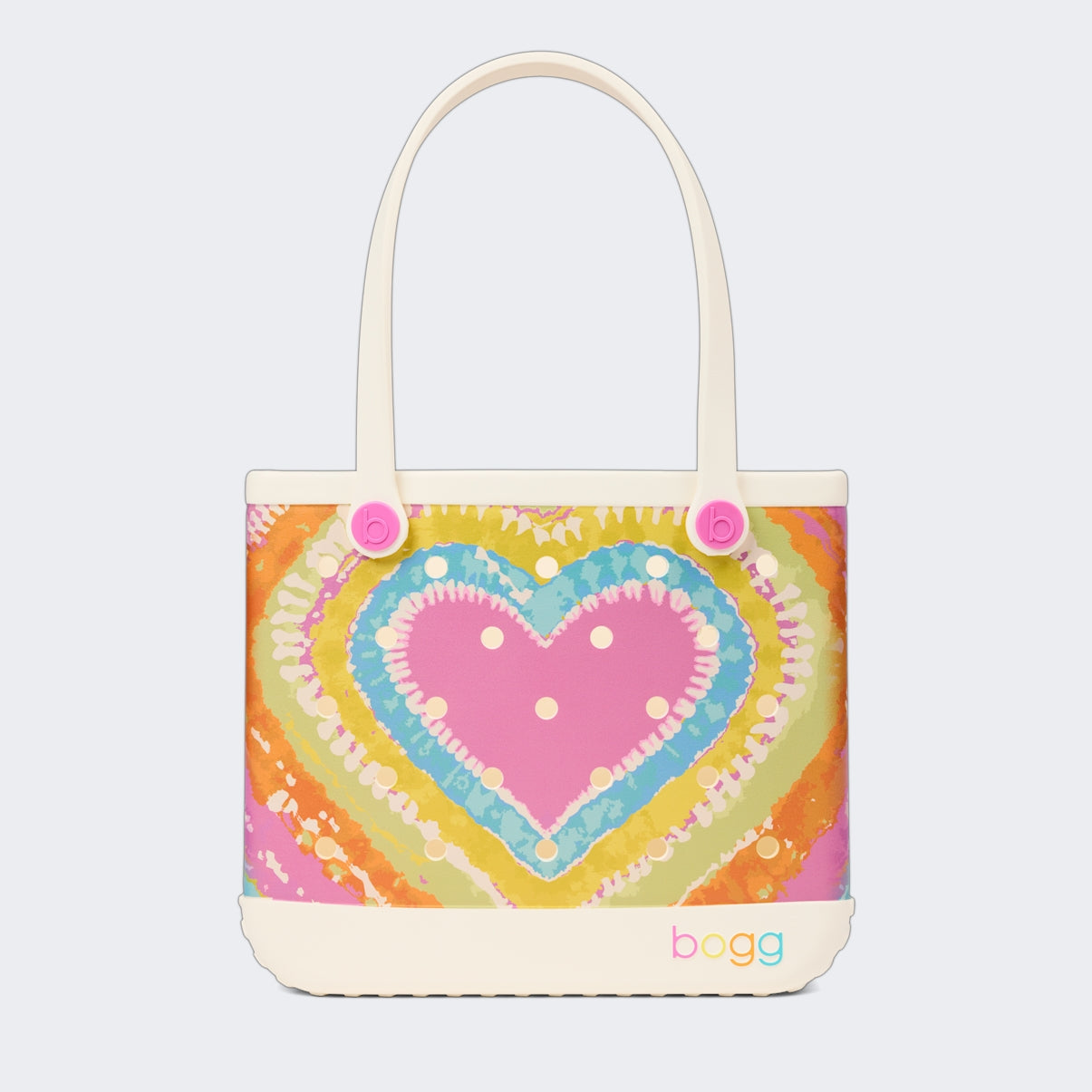 Baby Bogg Bag Dye licious Heart Pink Taffy Women's Waterproof Beach Tote Sandproof Durable with Extra Storage Compartments for Pool Days Travel Organizer Vacation Essentials for Women