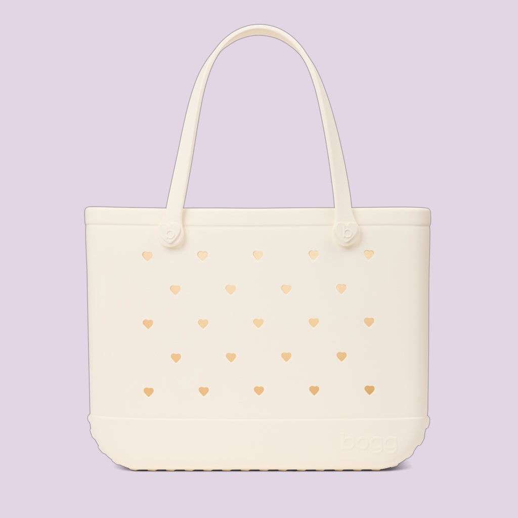 Original Bogg Bag Cut Out Heart Coconut Cruise Essentials Travel Tote Washable Washable with Reinforced Handles for Cruise Travel Travel Organizer Vacation Essentials for Women