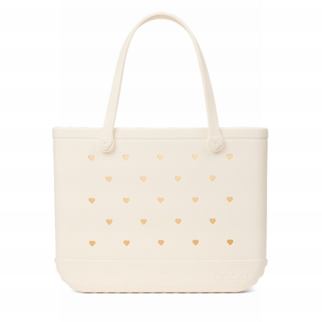 Original Bogg Bag Cut Out Heart Coconut Holiday Resort Carryall Flexible Oversized Deep Storage Interior for Weekend Travel