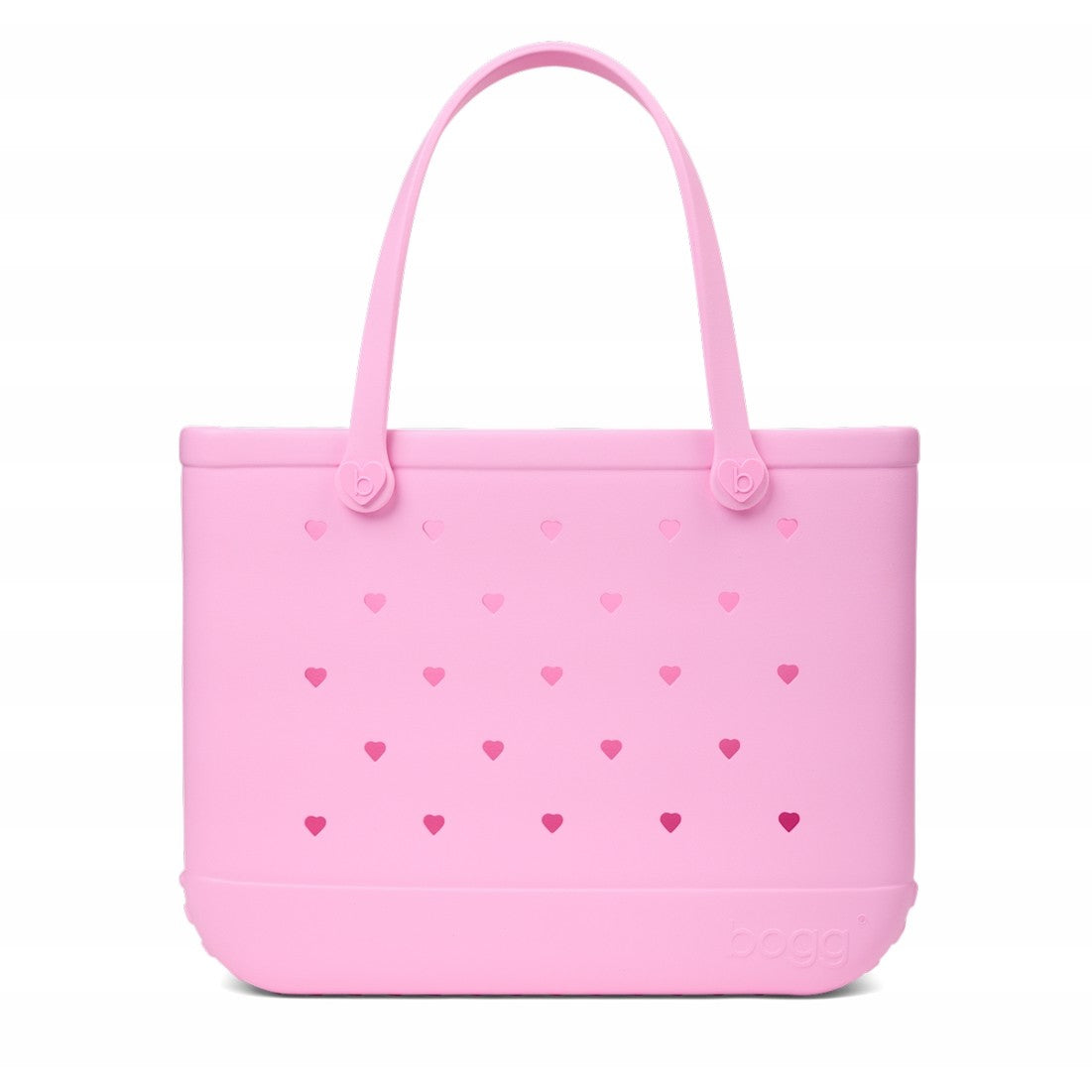 Original Bogg Bag Cut Out Heart Pink Taffy Summer Holiday Storage Tote Premium Sandproof Open Top Access Access for Pool Activities