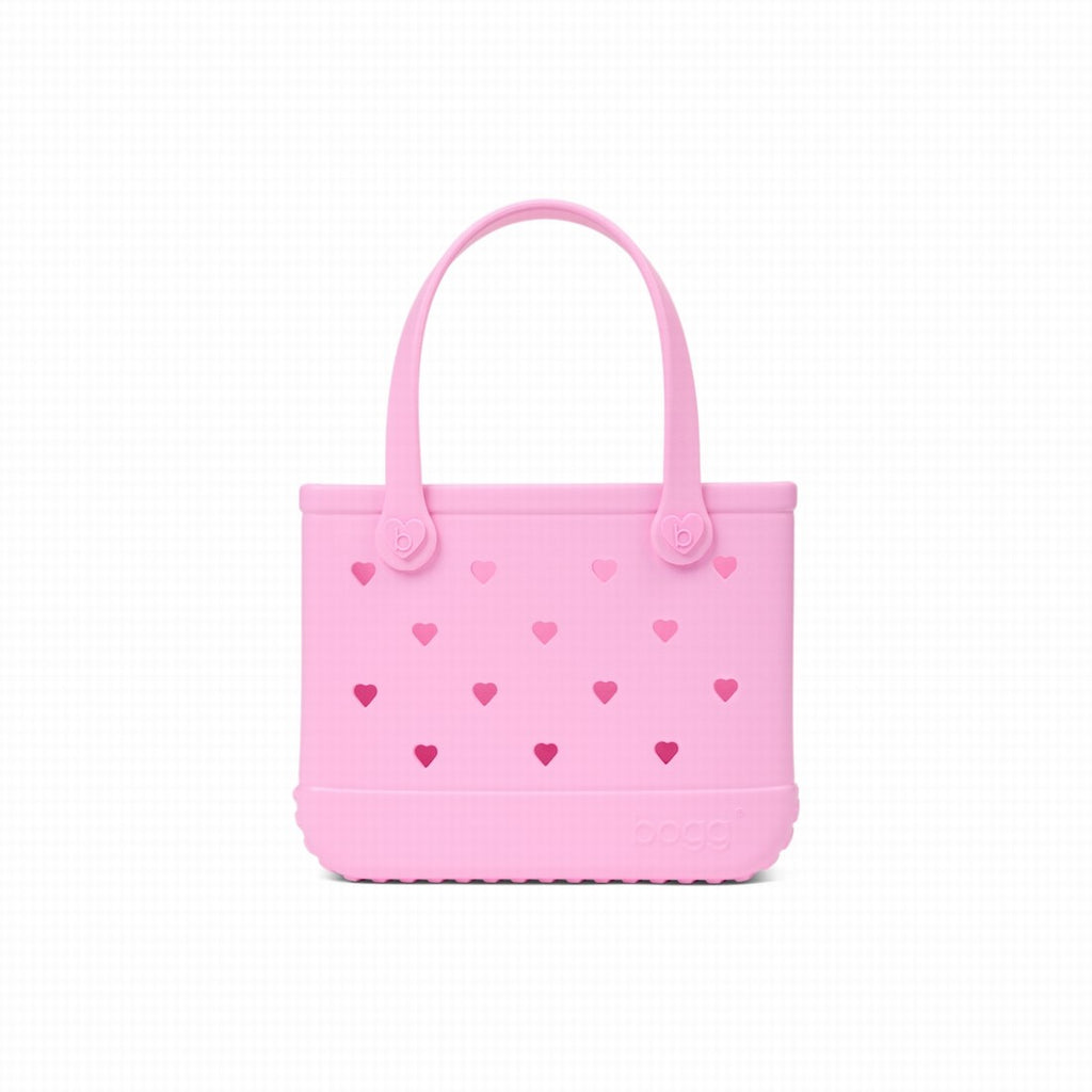 Bitty Bogg Bag Cut Out Heart Pink Taffy Island Getaway Carryall Ultra Durable Sandproof Reinforced Grip Handles for Summer Adventures