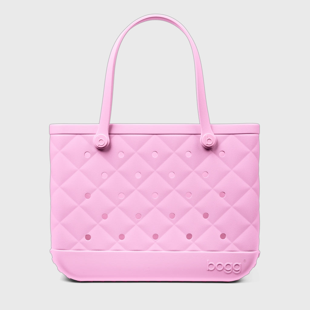 Original Bogg Bag Quilted Pink Taffy Beach Vacation Carryall Functional Oversized Open Top Access Access for Pool Activities