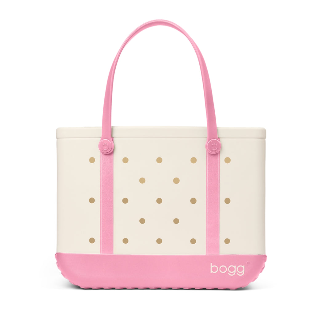 Original Bogg Bag Varsity Blowing Pink Bubbles Seaside Adventure Tote Flexible Multi Purpose Non Slip Bottom Design for Weekend Travel