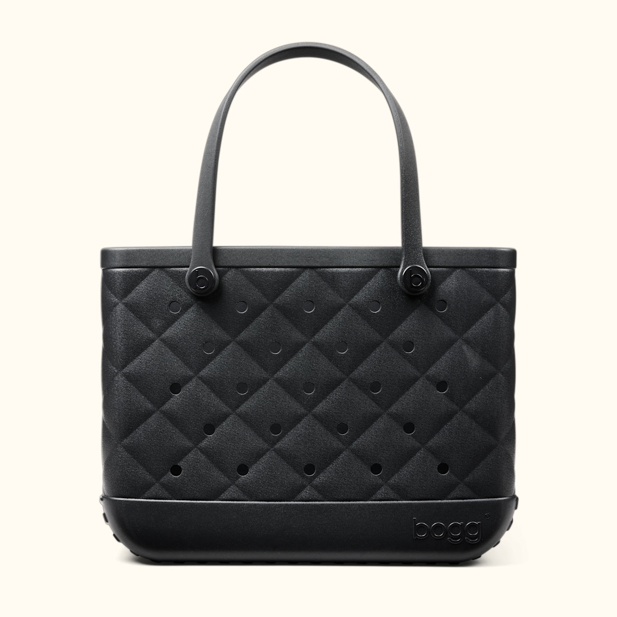 Original Bogg Bag Quilted LBD Black Oversized Beach Travel Tote Easy Clean Oversized with Adjustable Shoulder Strap for Boat Trips Travel Organizer Vacation Essentials for Women