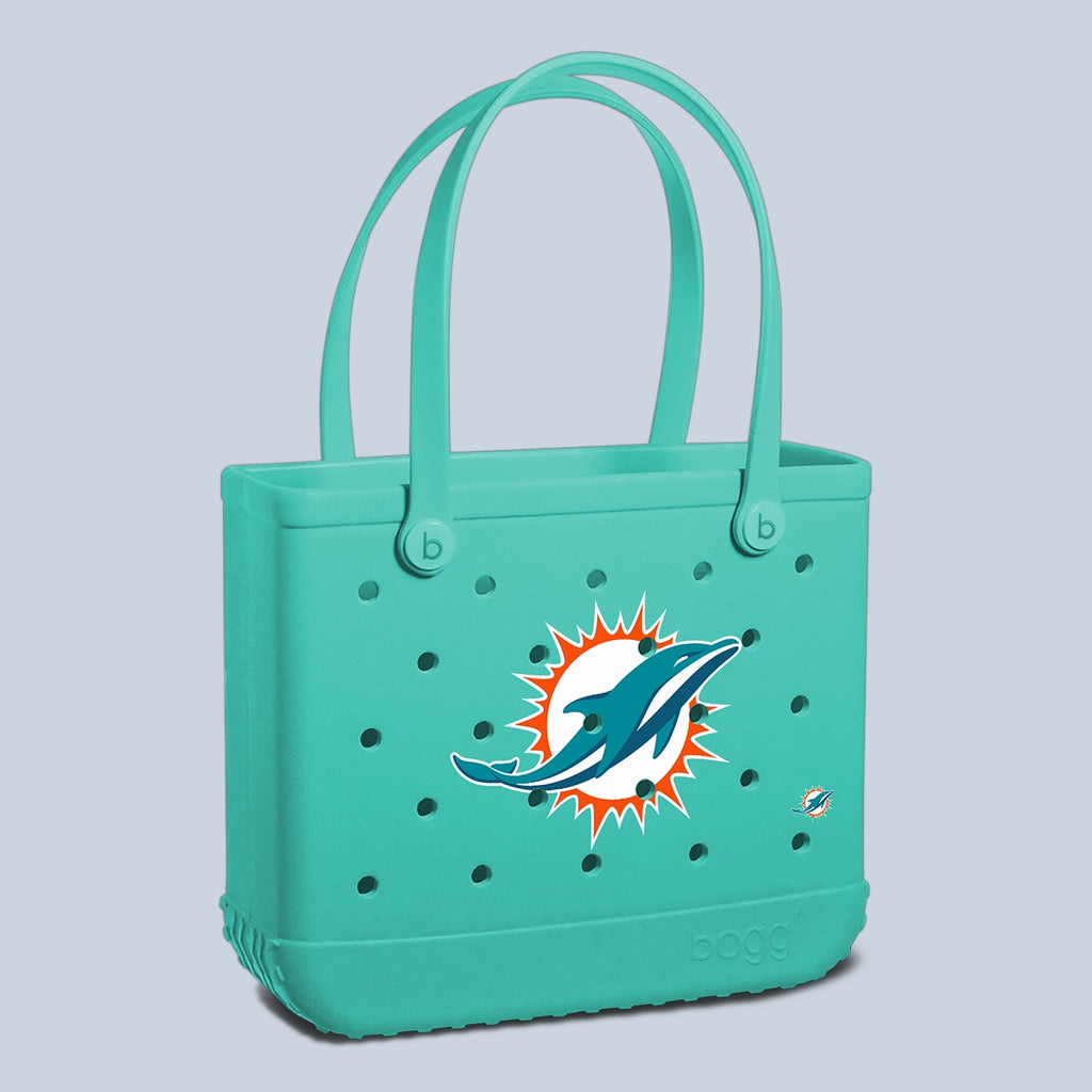 Baby Bogg Bag Miami Dolphins Open Top Beach Organizer Durable Oversized with Travel Accessory Pouch for Weekend Getaways Travel Organizer Vacation Essentials for Women