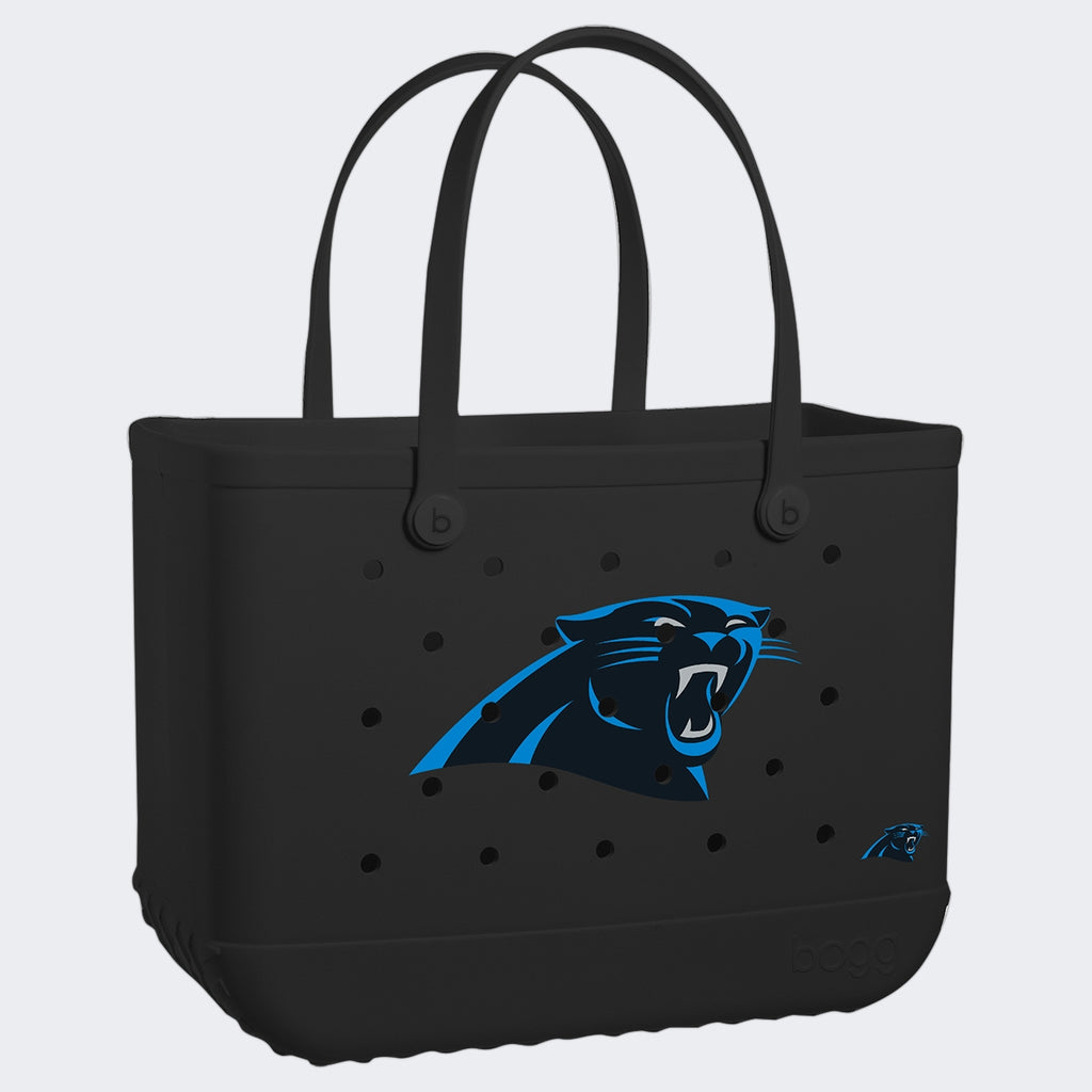 Original Bogg Bag Carolina Panthers Easy Clean Rubber Tote Travel Friendly Large Capacity with Adjustable Shoulder Strap for Tropical Vacations Travel Organizer Vacation Essentials for Women