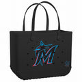 Original Bogg Bag Miami Marlins Summer Holiday Storage Tote Functional Washable Reinforced Grip Handles for Resort Vacations