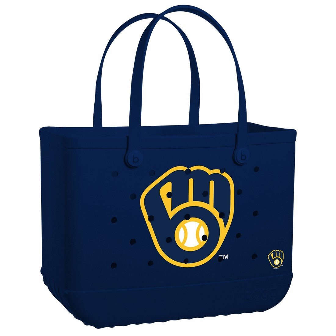 Original Bogg Bag Milwaukee Brewers Sunny Getaway Carryall Premium Large Capacity Bonus Cosmetic Bag Included for Summer Adventures