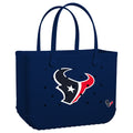 Original Bogg Bag Houston Texans Heavy Duty Rubber Beach Bag Easy Clean Waterproof with Reinforced Handles for Lake Adventures Travel Organizer Vacation Essentials for Women