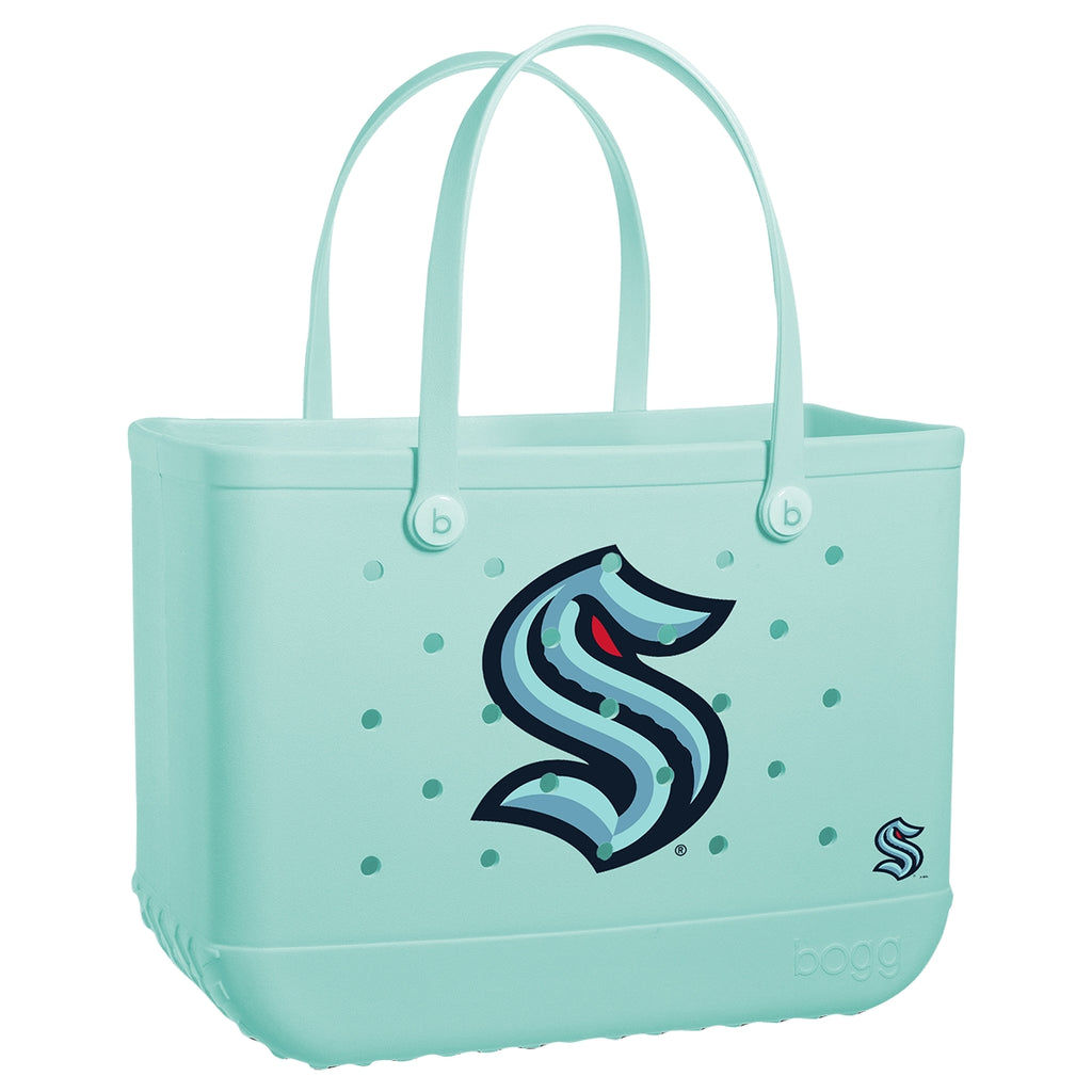 Original Bogg Bag Seattle Kraken Cruise Essentials Travel Tote Travel Friendly Lightweight with Adjustable Shoulder Strap for Family Beach Days Travel Organizer Vacation Essentials for Women