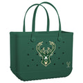 Original Bogg Bag Milwaukee Bucks Cruise Essentials Travel Tote Oversized Sandproof with Easy Clean Surface for Weekend Getaways Travel Organizer Vacation Essentials for Women