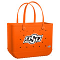 Original Bogg Bag Oklahoma State Cowboys Women's Waterproof Beach Tote Tip Resistant Durable with Easy Clean Surface for Boat Trips Travel Organizer Vacation Essentials for Women
