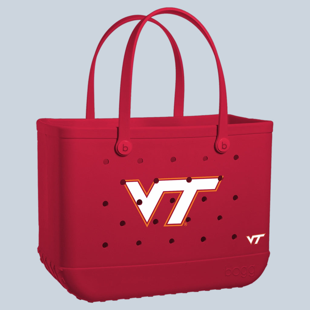 Original Bogg Bag Virginia Tech Hokies Vacation Essentials Beach Organizer Waterproof Easy Clean with Adjustable Shoulder Strap for Boat Trips Travel Organizer Vacation Essentials for Women
