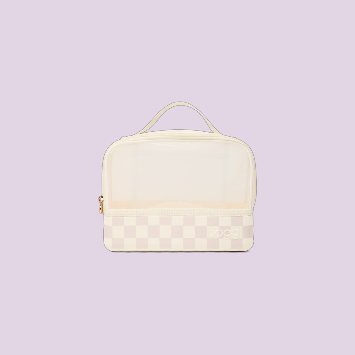 Boggs N' Ends Checkered Coconut/Mushroom Beach Club Waterproof Tote Portable Waterproof Easy Maintenance Surface for Family Trips