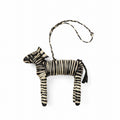 Bogg'd & Charmed Raffia Zebra Family Size Beach Organizer Travel Friendly Tip Resistant with Non Slip Bottom for Tropical Vacations Travel Organizer Vacation Essentials for Women