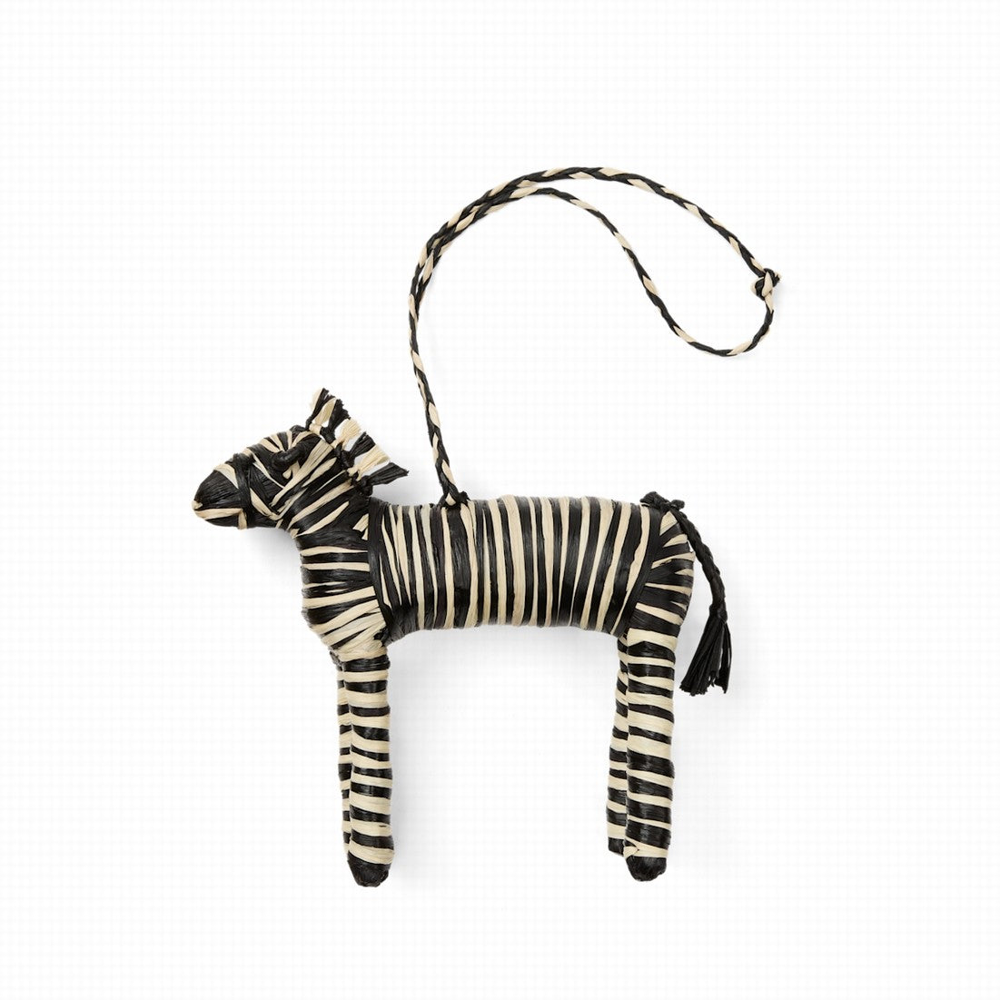 Bogg'd & Charmed Raffia Zebra Family Size Beach Organizer Travel Friendly Tip Resistant with Non Slip Bottom for Tropical Vacations Travel Organizer Vacation Essentials for Women