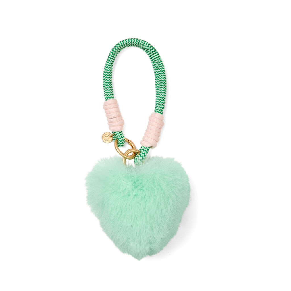 Bogg'd & Charmed Green Heart Pouf Pool Party Storage Bag Modern Tip Resistant Deep Storage Interior for Boat Excursions
