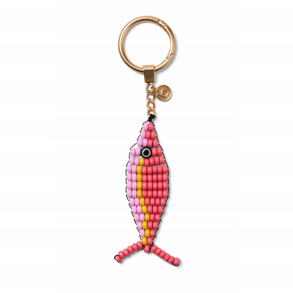 Bogg'd & Charmed Beaded Fish Coral/Pink Taffy Outdoor Adventure Pool Tote Large Capacity Washable with Reinforced Handles for Pool Days Travel Organizer Vacation Essentials for Women
