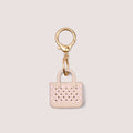 Tiny Tote Keychain Checkered Linen/ Pink Marshmallow Weekend Getaway Beach Bag Durable Durable with Waterproof Phone Pouch for Resort Holidays Travel Organizer Vacation Essentials for Women