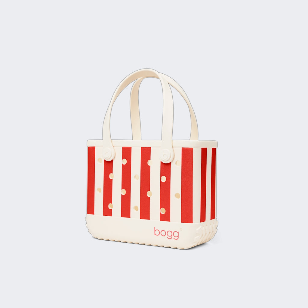 Bitty Bogg Bag Buoy Red Stripe Luxury Resort Pool Tote Tip Resistant Washable with Makeup Bag for Lake Adventures Travel Organizer Vacation Essentials for Women