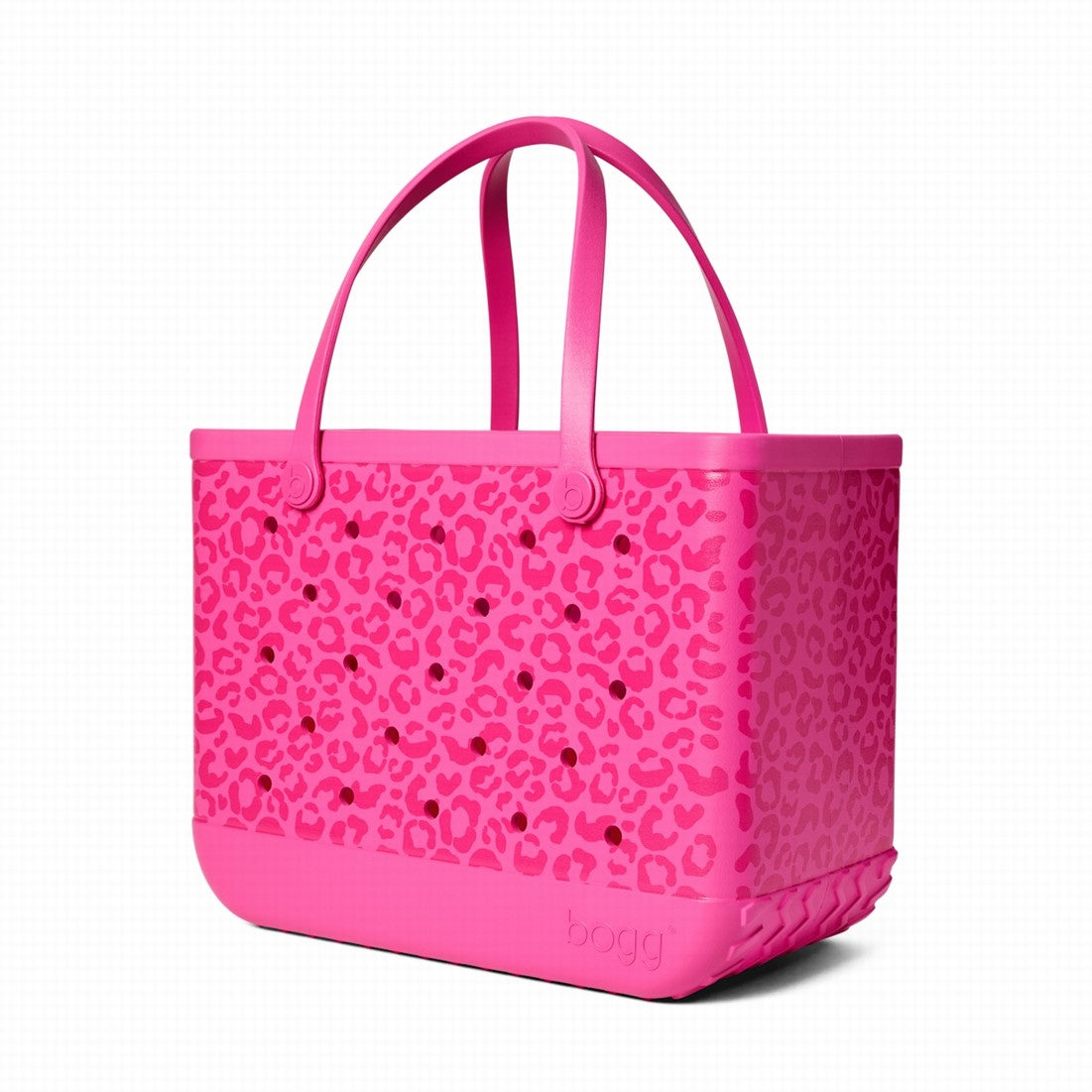 Original Bogg Bag Purrr fectly Pink Leopard Weekend Getaway Beach Bag Waterproof Oversized with Waterproof Phone Pouch for Family Beach Days Travel Organizer Vacation Essentials for Women