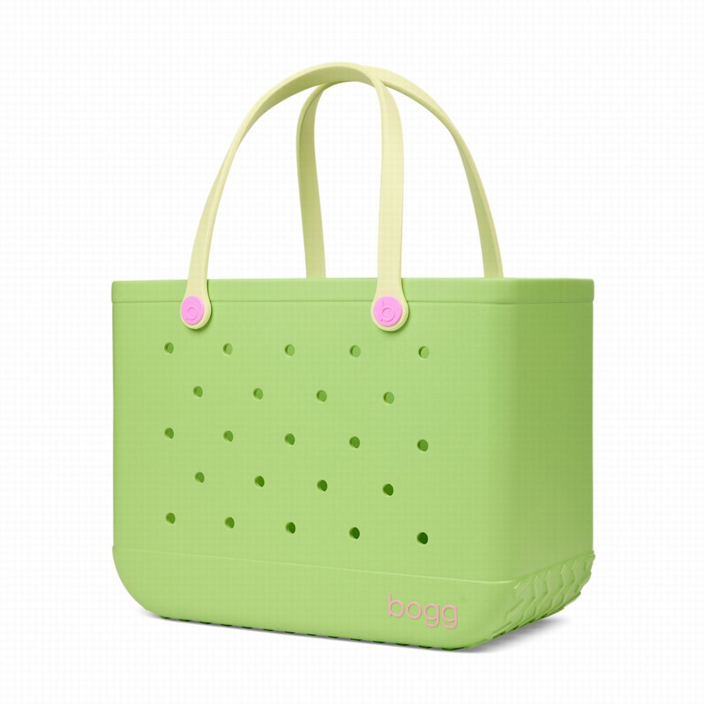 Original Bogg Bag Lime In The Coconut Large Capacity Beach Carryall Sandproof Sandproof with Extra Storage Compartments for Tropical Vacations Travel Organizer Vacation Essentials for Women