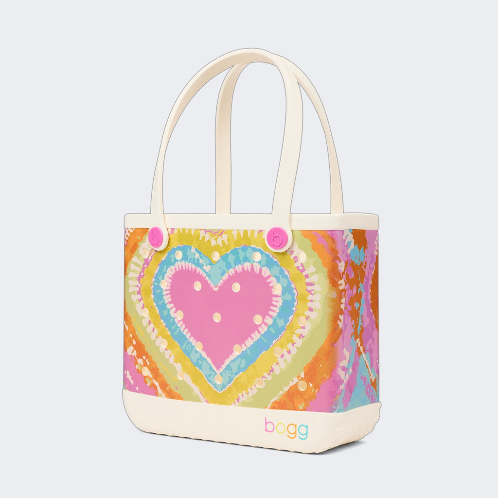 Baby Bogg Bag Dye licious Heart Pink Taffy Women's Waterproof Beach Tote Sandproof Durable with Extra Storage Compartments for Pool Days Travel Organizer Vacation Essentials for Women