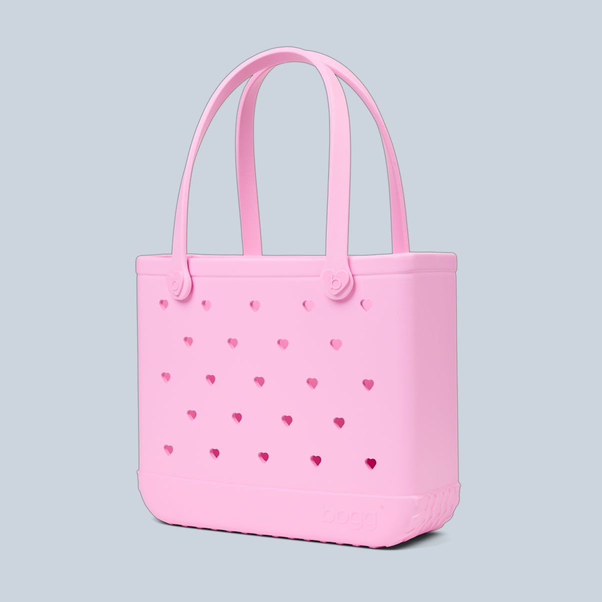 Baby Bogg Bag Cut Out Heart Pink Taffy Large Capacity Beach Carryall Sandproof Washable with Waterproof Phone Pouch for Picnic Days Travel Organizer Vacation Essentials for Women