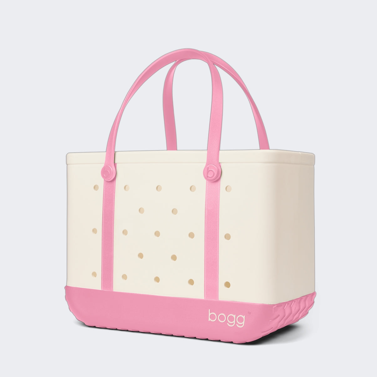Original Bogg Bag Varsity Blowing Pink Bubbles Seaside Adventure Tote Flexible Multi Purpose Non Slip Bottom Design for Weekend Travel