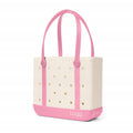 Baby Bogg Bag Varsity Blowing Pink Bubbles Family Size Beach Organizer Lightweight Durable with Cosmetic Organizer for Weekend Getaways Travel Organizer Vacation Essentials for Women