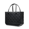 Original Bogg Bag Quilted LBD Black Oversized Beach Travel Tote Easy Clean Oversized with Adjustable Shoulder Strap for Boat Trips Travel Organizer Vacation Essentials for Women
