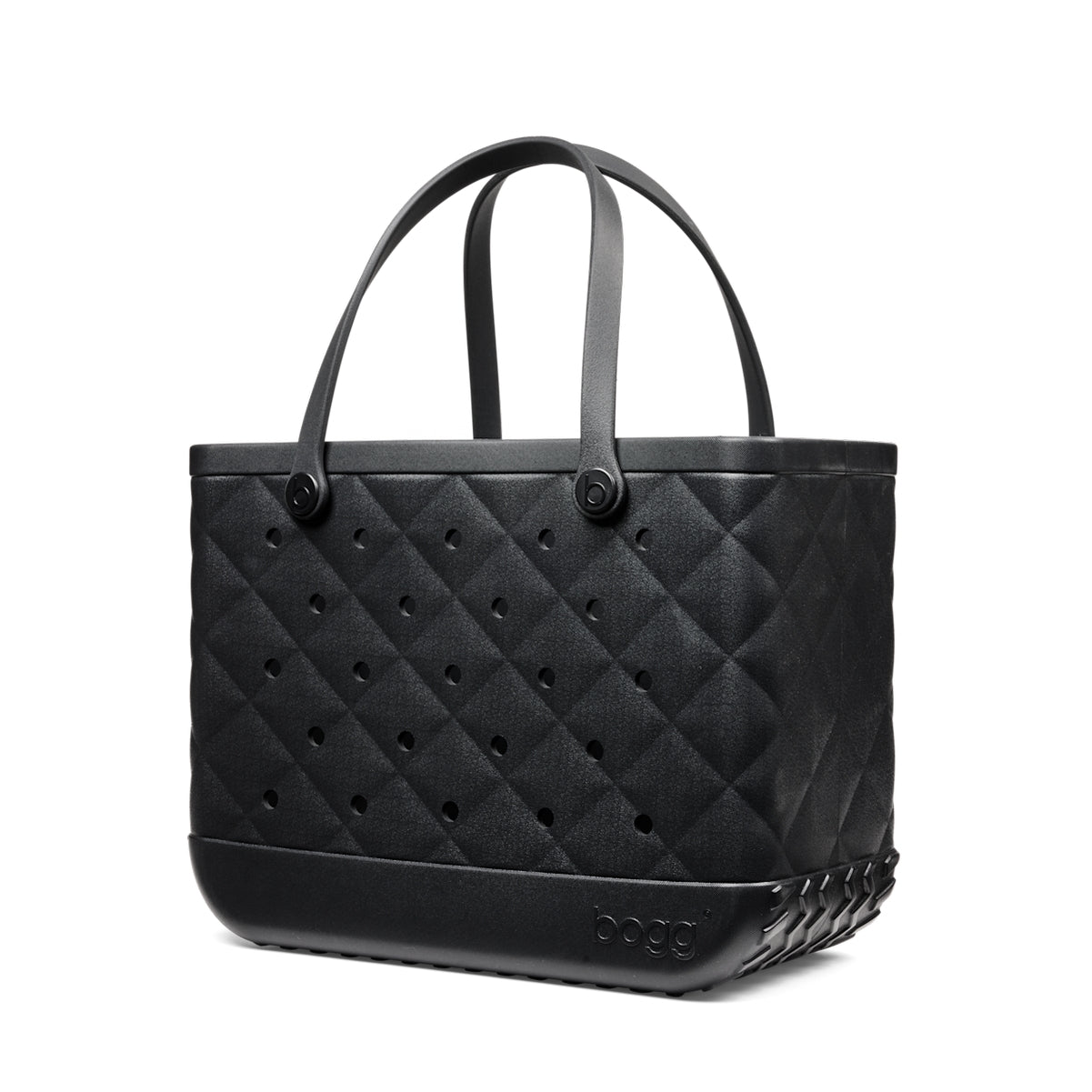 Original Bogg Bag Quilted LBD Black Oversized Beach Travel Tote Easy Clean Oversized with Adjustable Shoulder Strap for Boat Trips Travel Organizer Vacation Essentials for Women