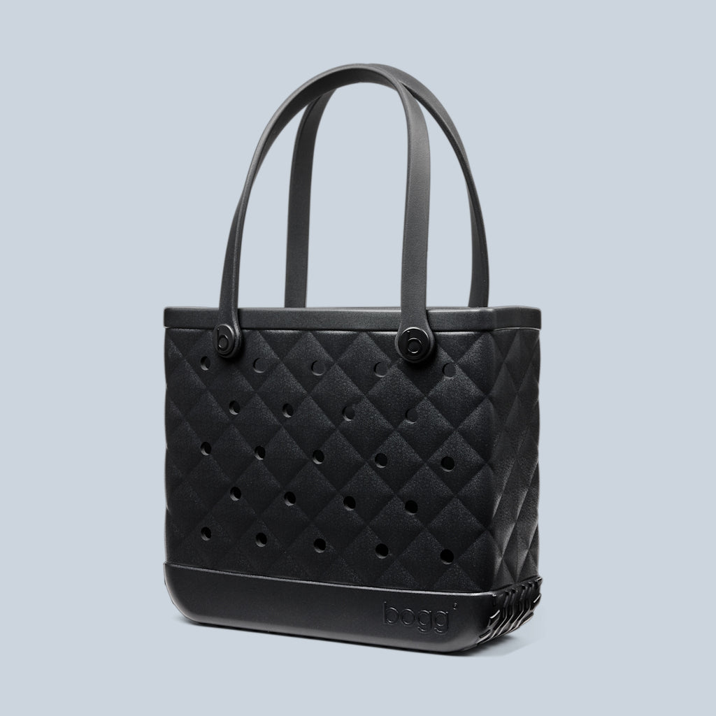 Baby Bogg Bag Quilted LBD Black Lake Day Waterproof Tote Modern Washable Adjustable Shoulder Strap for Resort Vacations