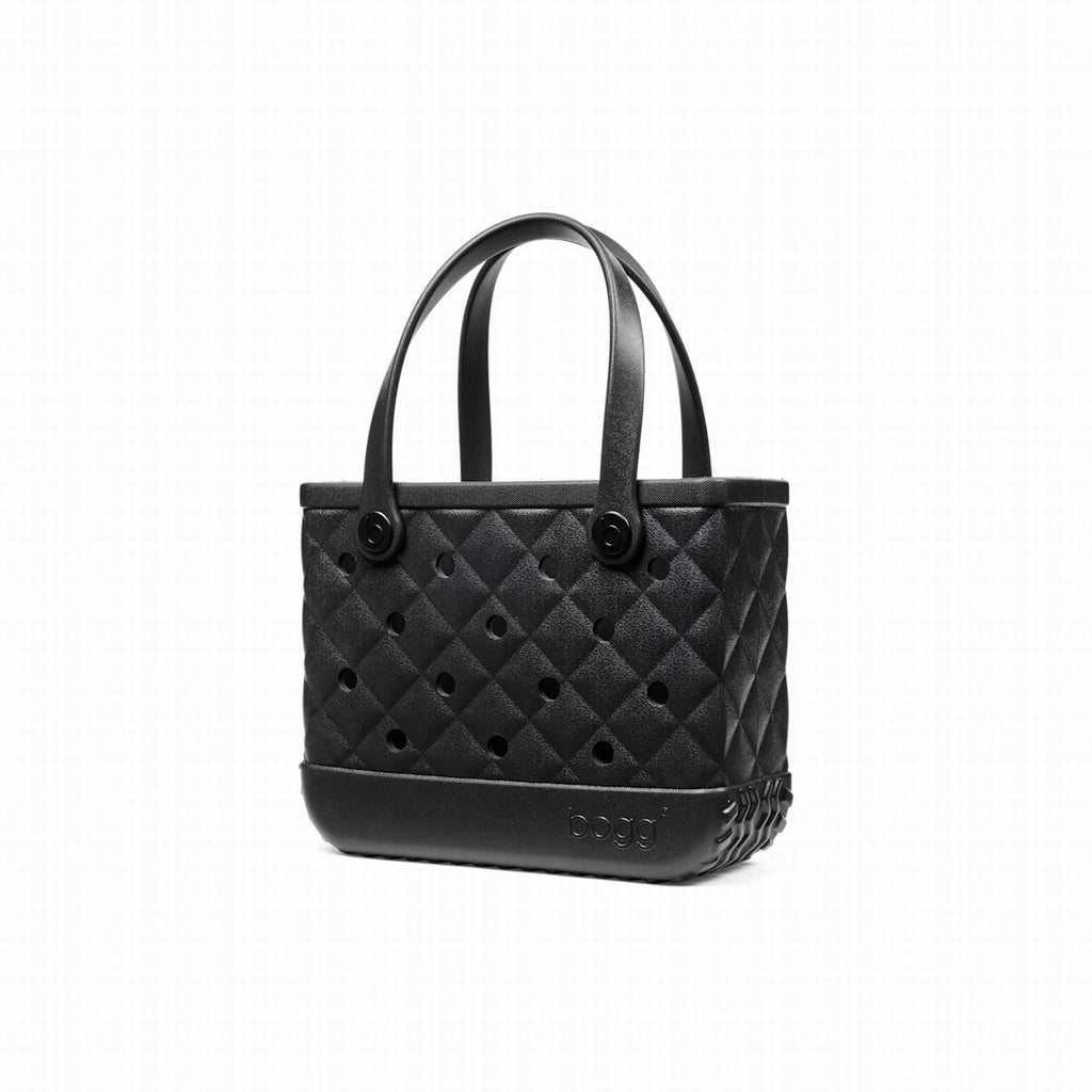Bitty Bogg Bag Quilted LBD Black Premium EVA Pool Bag Easy Clean Lightweight with Travel Accessory Pouch for Resort Holidays Travel Organizer Vacation Essentials for Women