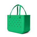 Original Bogg Bag Green with Envy Summer Beach Accessories Bag Large Capacity Lightweight with Waterproof Phone Pouch for Weekend Getaways Travel Organizer Vacation Essentials for Women