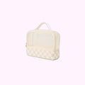 Boggs N' Ends Checkered Coconut/Mushroom Beach Club Waterproof Tote Portable Waterproof Easy Maintenance Surface for Family Trips