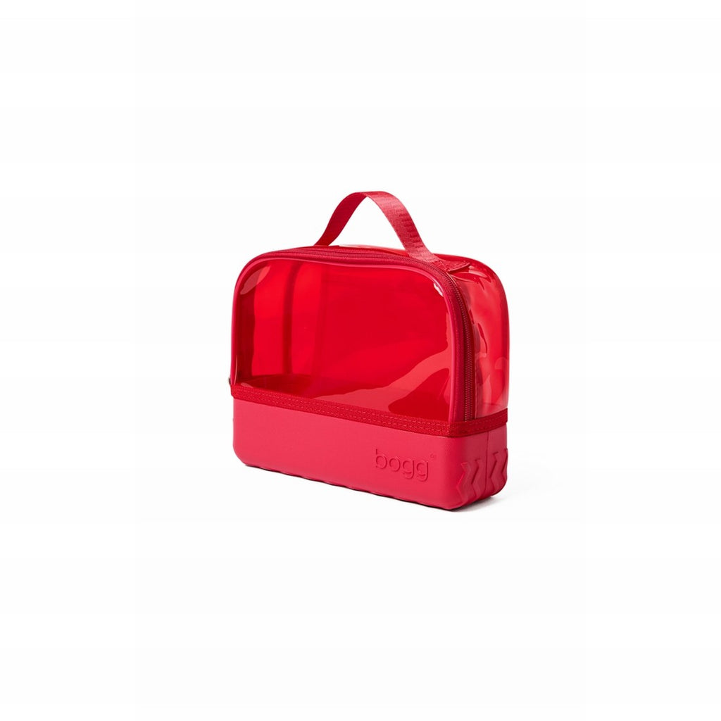 Boggs N' Ends Off to the Races Red Easy Clean Rubber Tote Easy Clean Travel Friendly with Reinforced Handles for Summer Travel Travel Organizer Vacation Essentials for Women
