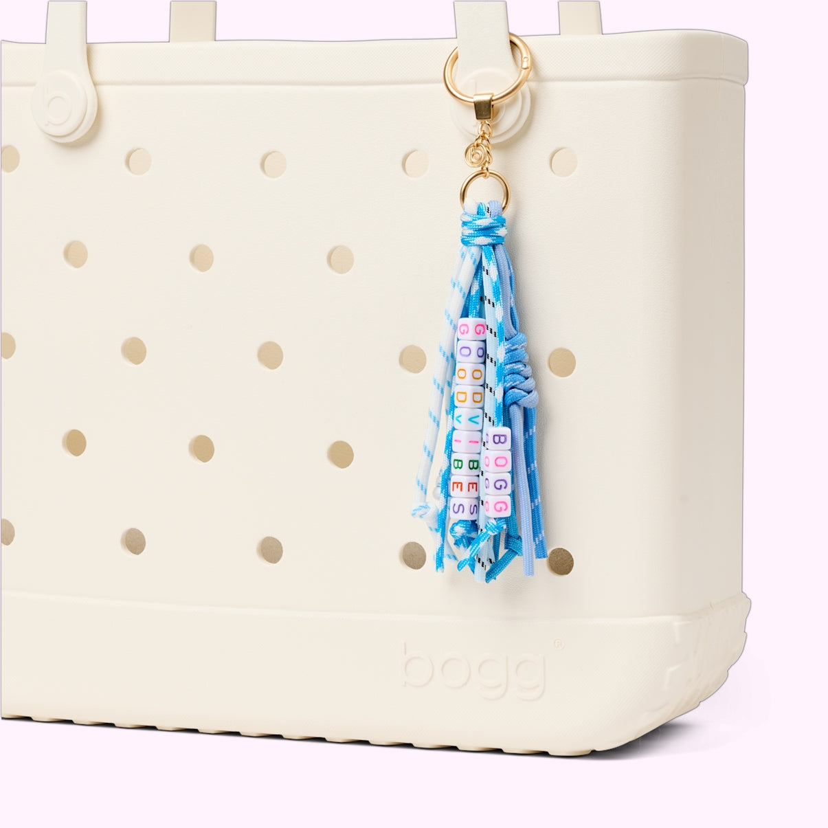 Bogg'd & Charmed Good Vibes Tassel Boat Trip Waterproof Tote Sandproof Washable with Waterproof Phone Pouch for Outdoor Adventures Travel Organizer Vacation Essentials for Women