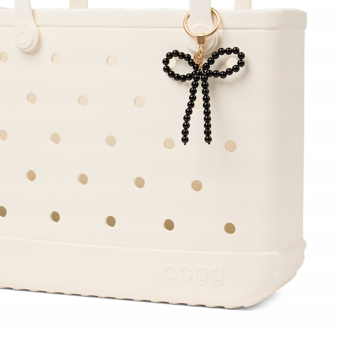 Bogg'd & Charmed Black Pearl Bow Coastal Weekend Carryall Functional Sandproof Accessory Organizer Pouch for Women