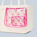Bogg Bag Decorative Insert Flamingo Beach Club Waterproof Tote Flexible Oversized Bonus Cosmetic Bag Included for Cruise Travel