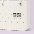 Bogg Bit Soccer Mom Women's Waterproof Beach Tote Oversized Easy Clean with Reinforced Handles for Outdoor Adventures Travel Organizer Vacation Essentials for Women