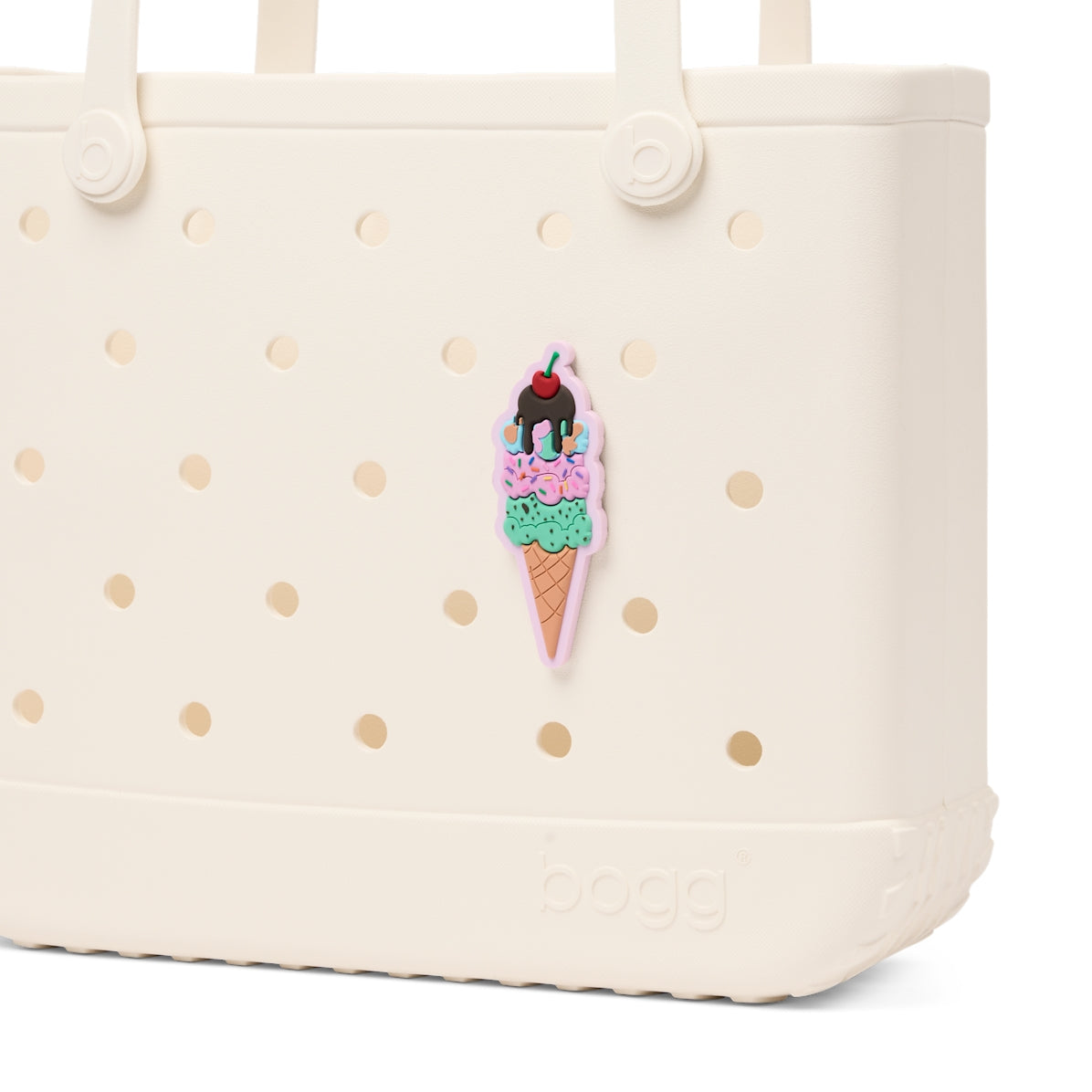 Bogg Bit Ice Cream Family Beach Day Carryall Tip Resistant Tip Resistant with Adjustable Shoulder Strap for Family Beach Days Travel Organizer Vacation Essentials for Women