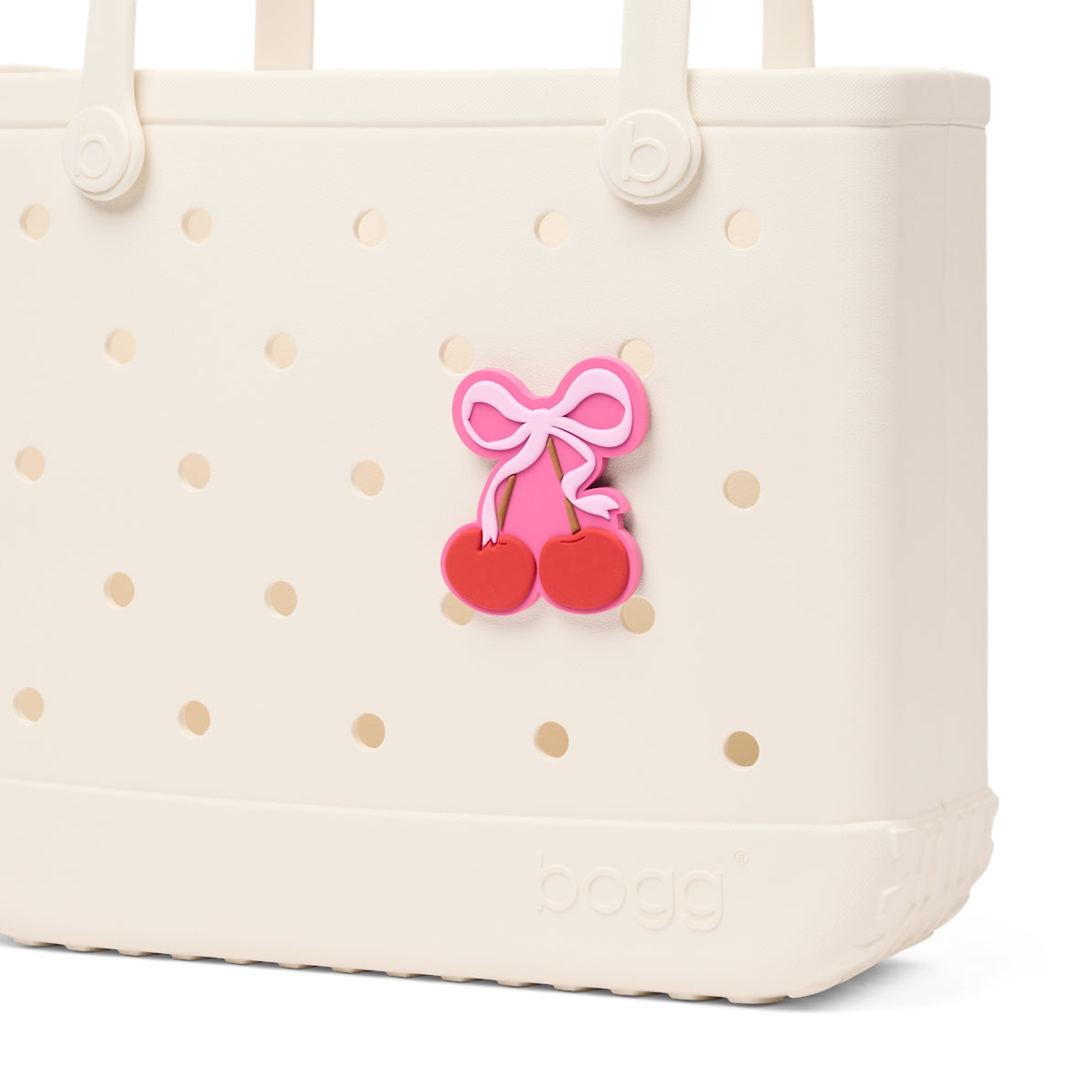 Bogg Bit Cherry Bow Waterfront Travel Tote Premium Oversized Extra Wide Opening for Beach Holidays