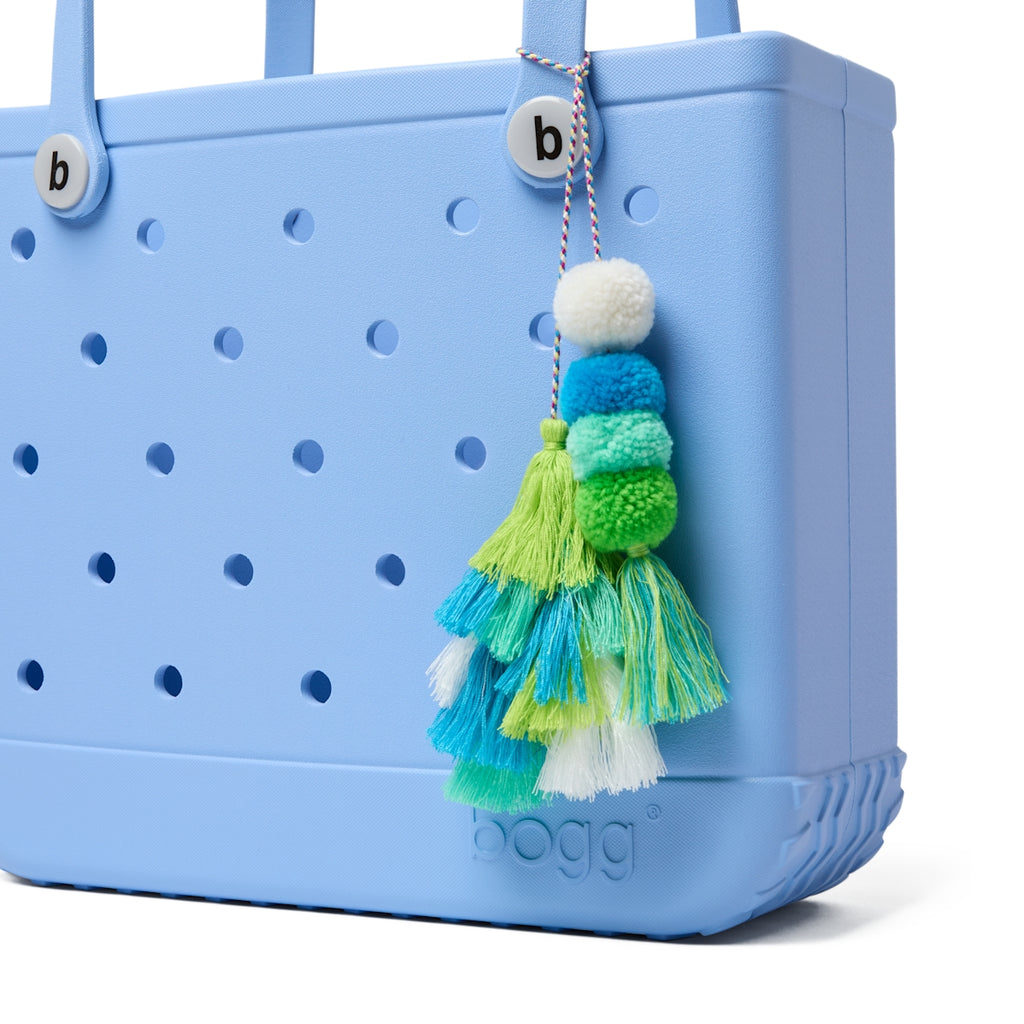 Bogg Bag Bauble Seaweed Double Tassel Adventure Ready Beach Tote Heavy Duty Waterproof Extra Wide Opening for Beach Holidays