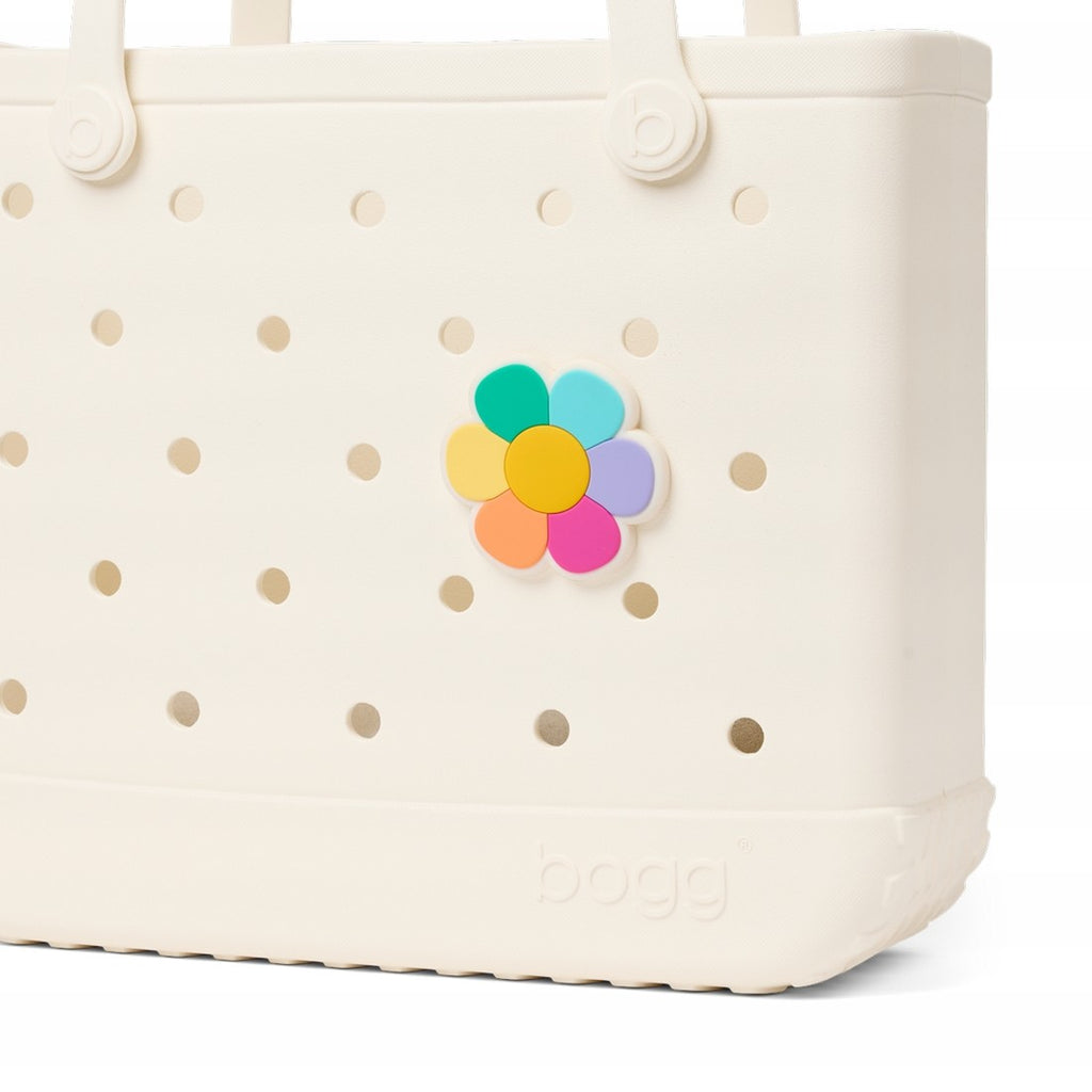 Bogg Bit Flower Power Coastal Weekend Carryall Premium Oversized Extra Wide Opening for Boat Excursions